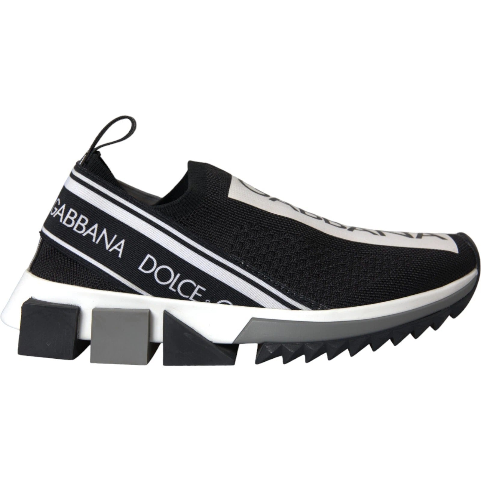 Dolce & Gabbana Zwart Witte Slip On Sorrento Sneakers Schoenen