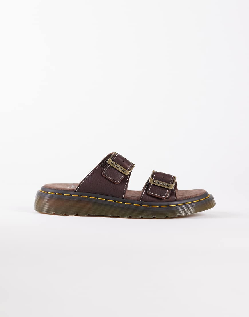 Dr. Martens - Josef - Slider-Sandalen in Dunkelbraun-Brown