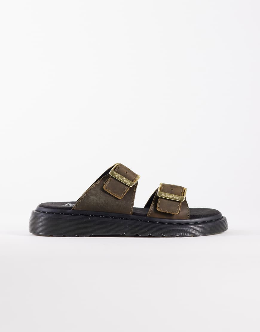 Dr. Martens - Josef - Slider-Sandalen in Oliv-Grün