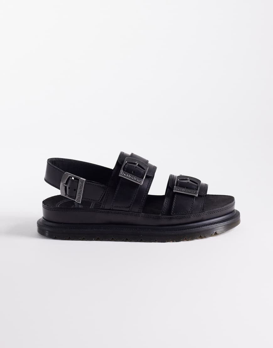 Dr. Martens - San - Sandalen in Schwarz mit zwei Riemen