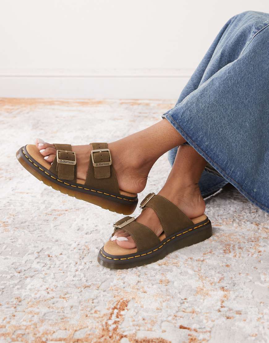 Dr. Martens - Unisex - Josef - Slider in dunklem Olivgrün