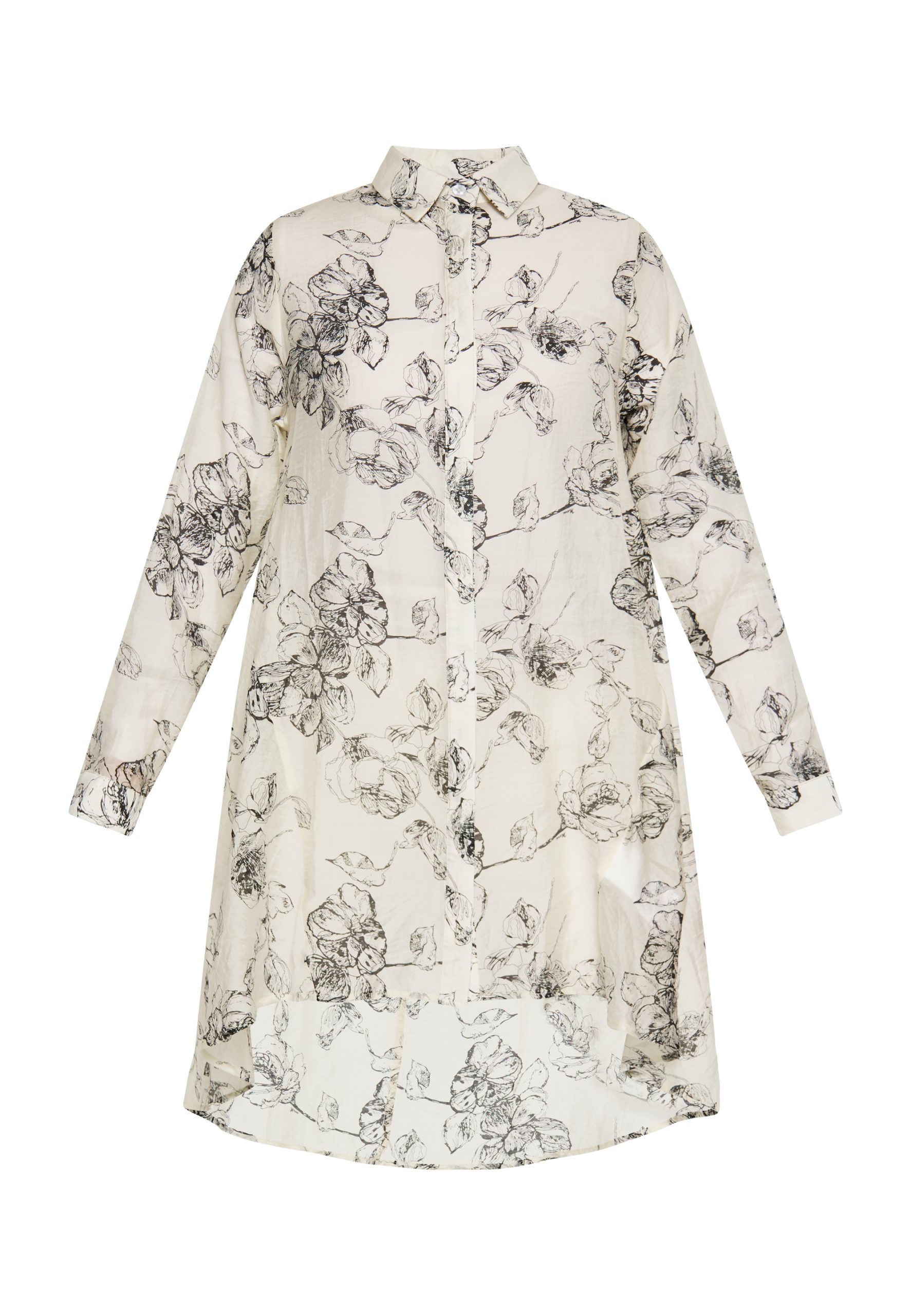 Dreimaster Blouse Dames zwart en wit