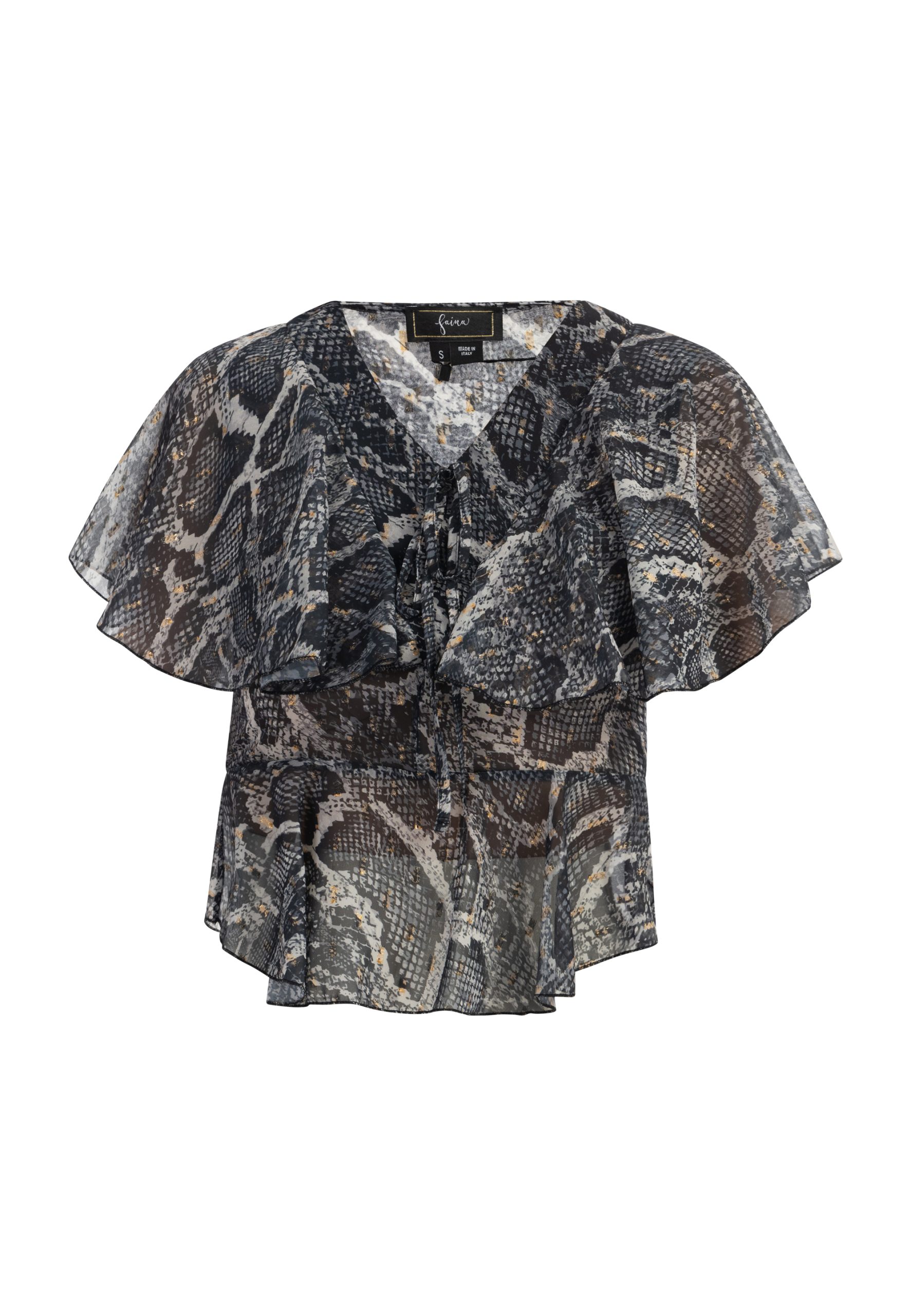 Faina Blouse Dames zwarte slang