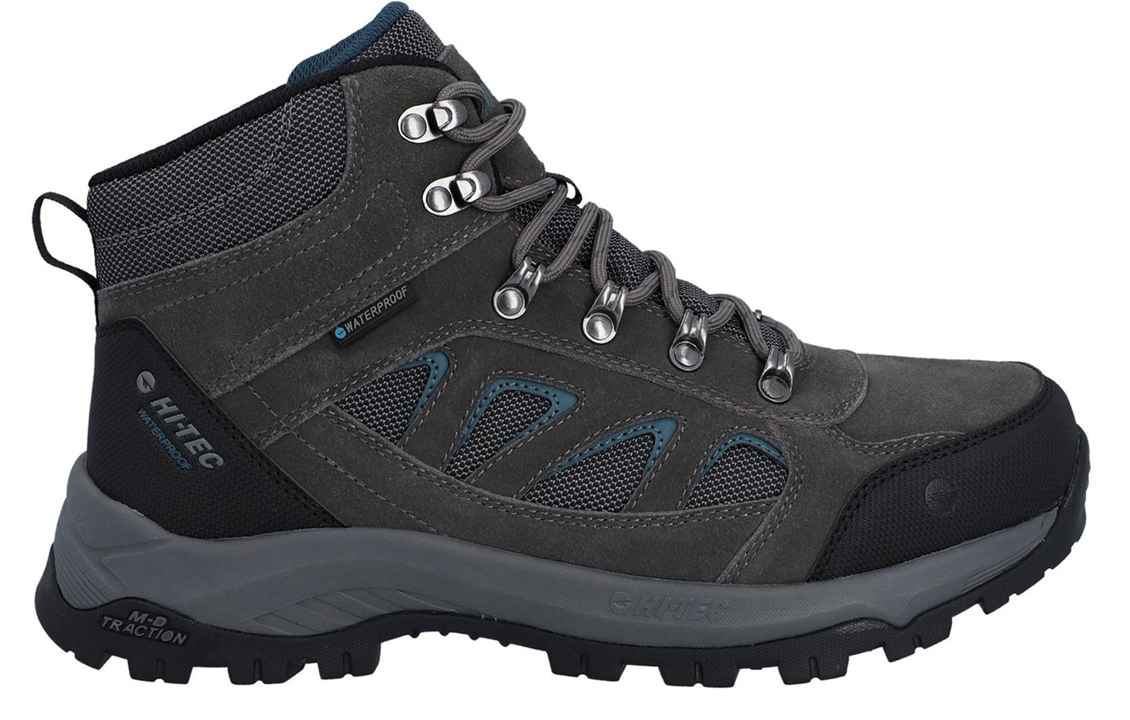 Hi-Tec Bandera Expedition Leren Heren Wandelschoenen In Donkergrijs/Havermist.