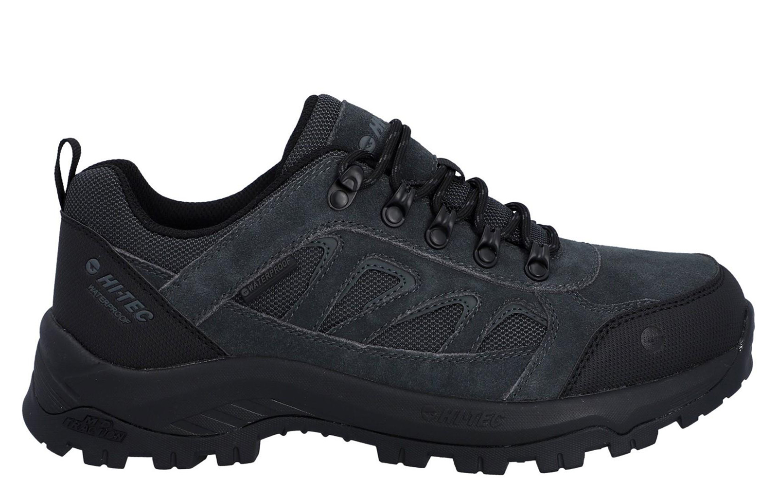 Hi-Tec Bandera Expedition Low Heren Wandelschoenen Van Leer In Antraciet/Zwart