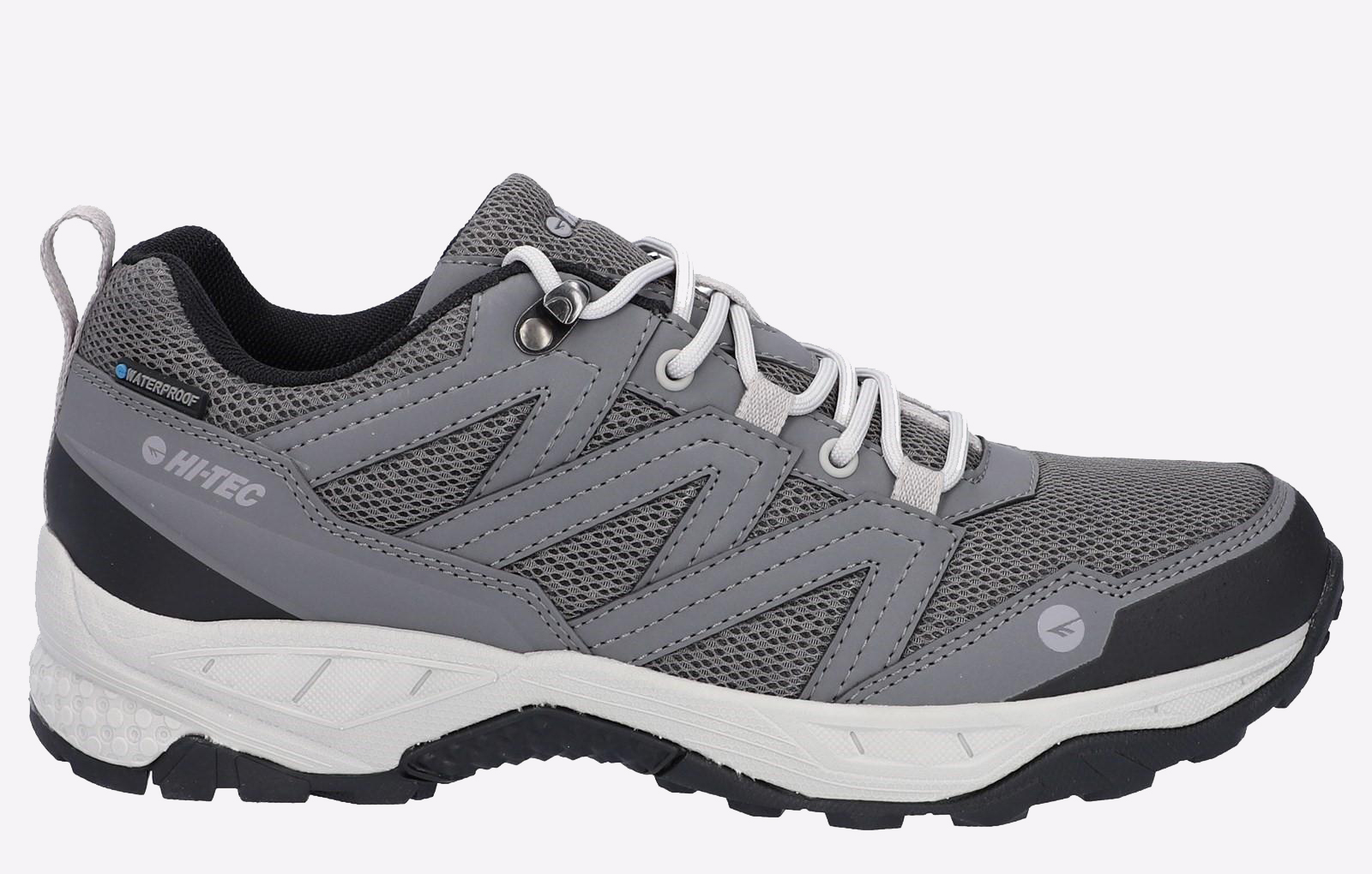 Hi-Tec Saunter WP Polyester Mesh Heren Grijze Wandelschoenen