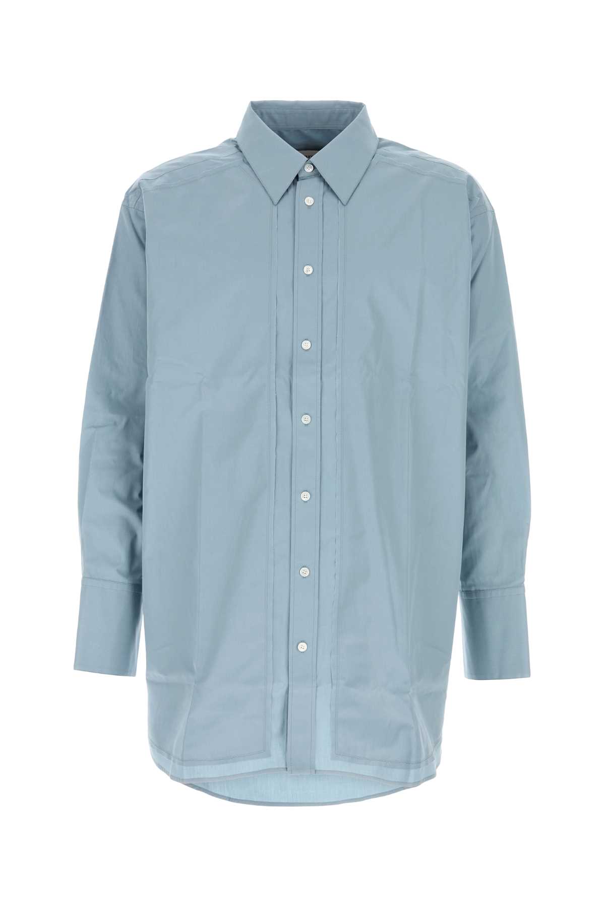 Lichtblauw Poplin Shirt
