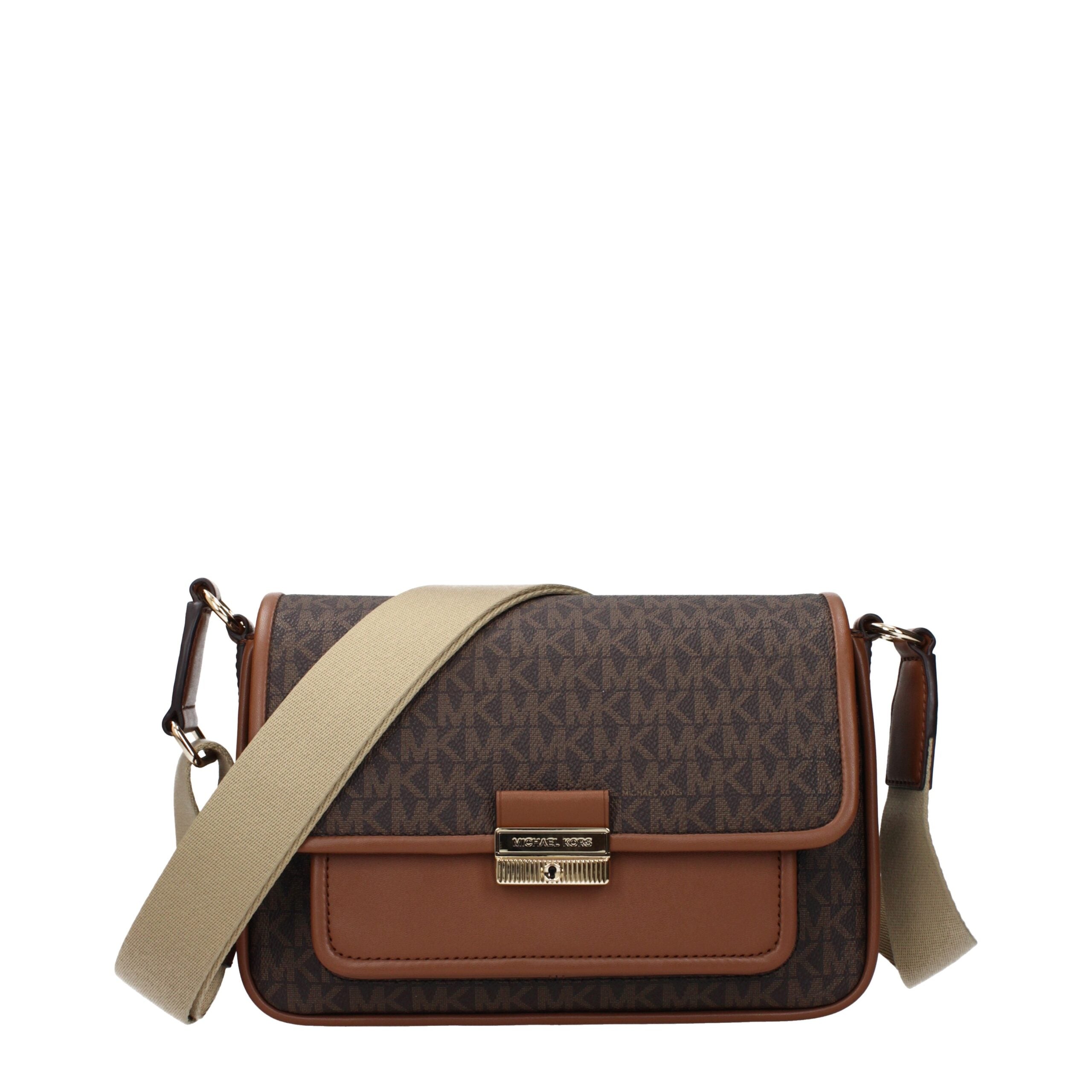Michael Kors Bruine Stoffen Crossbody Tas