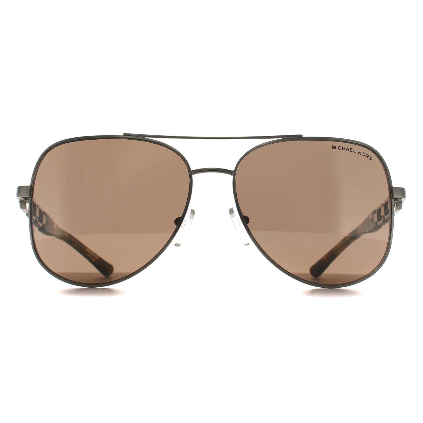 Michael Kors MK1121 Chianti 10147P licht goud bruin goud spiegel zonnebril