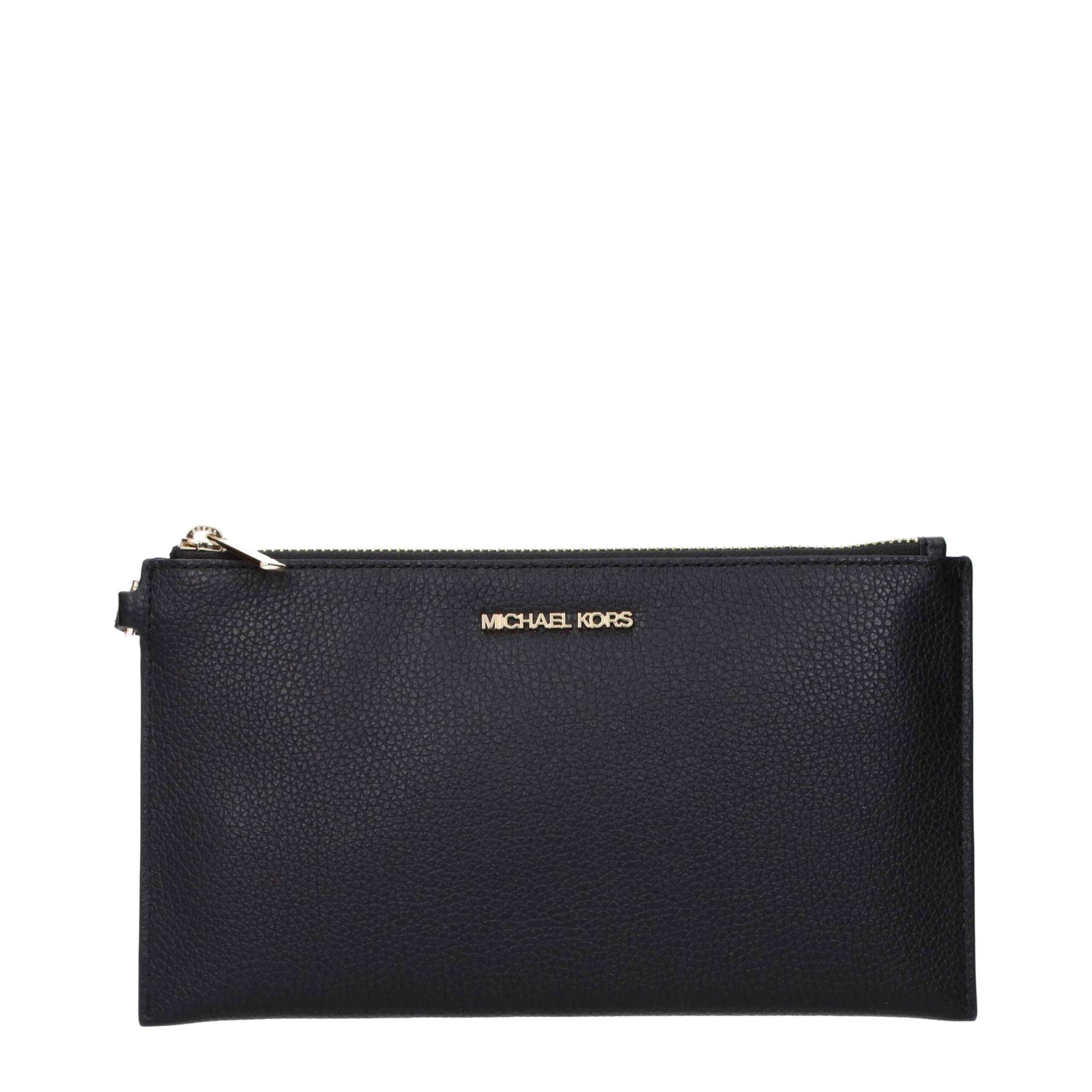 Michael Kors Zwarte Leren Clutch Tas