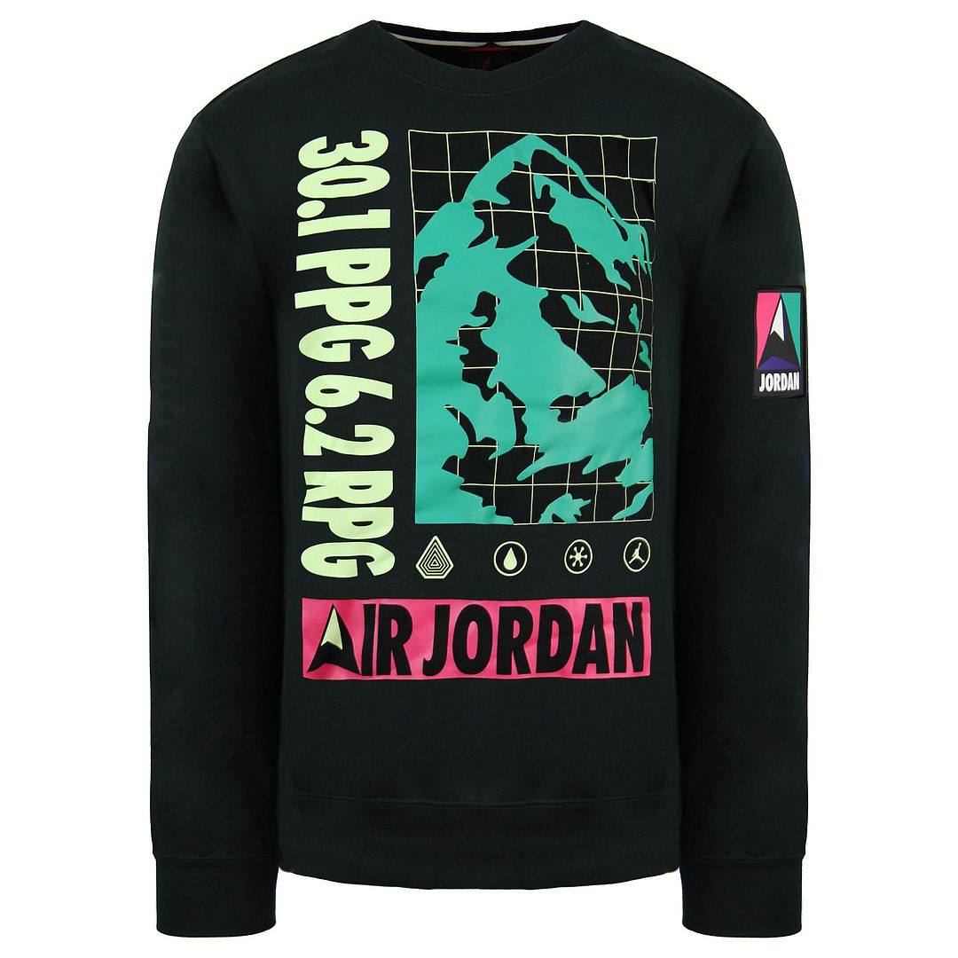 Nike Air Jordan Lange Mouw Crew Hals Zwart Pullover Heren Sweaters CT3492 010