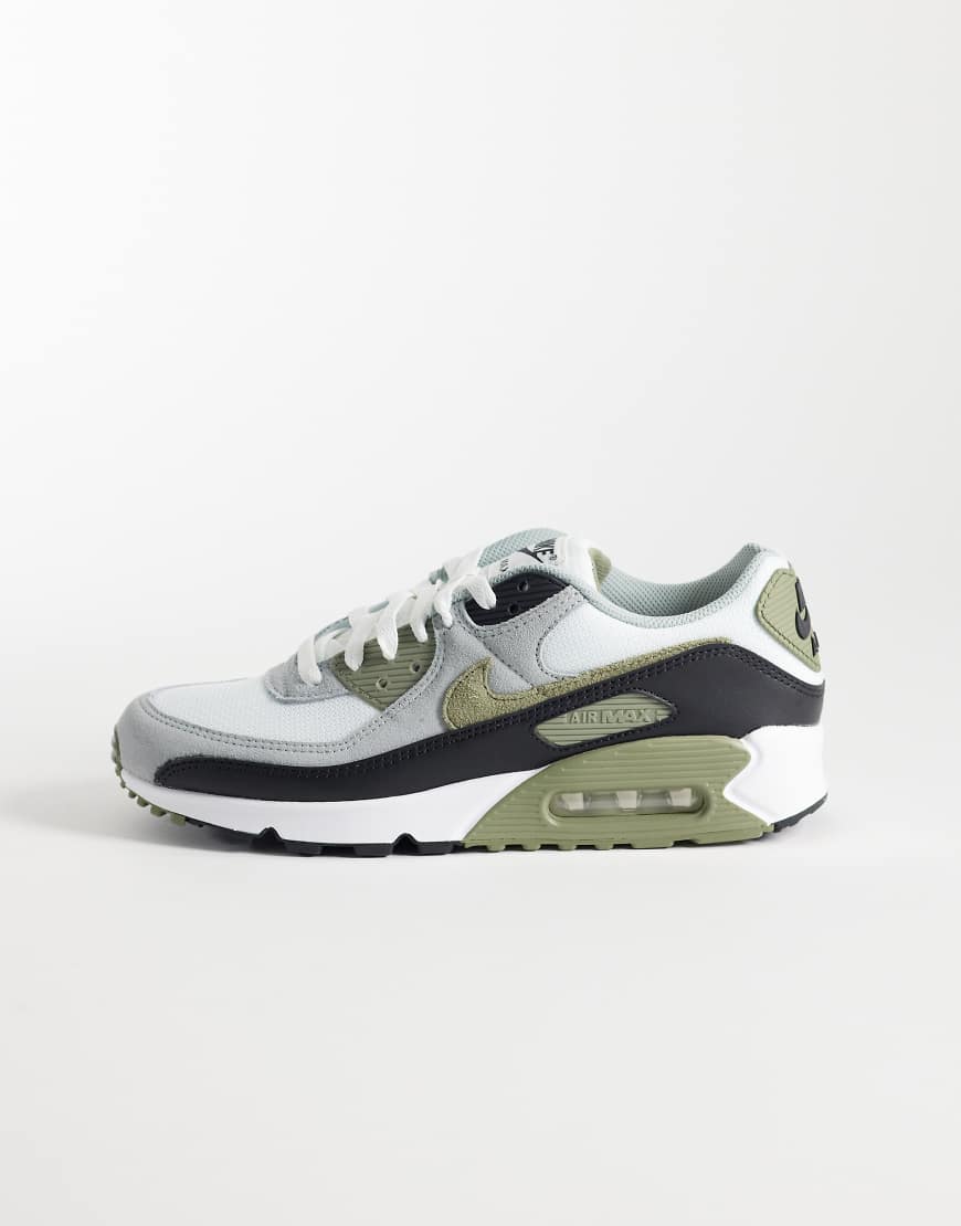Nike - Air Max 90 - Sneaker in Weiß und Khaki