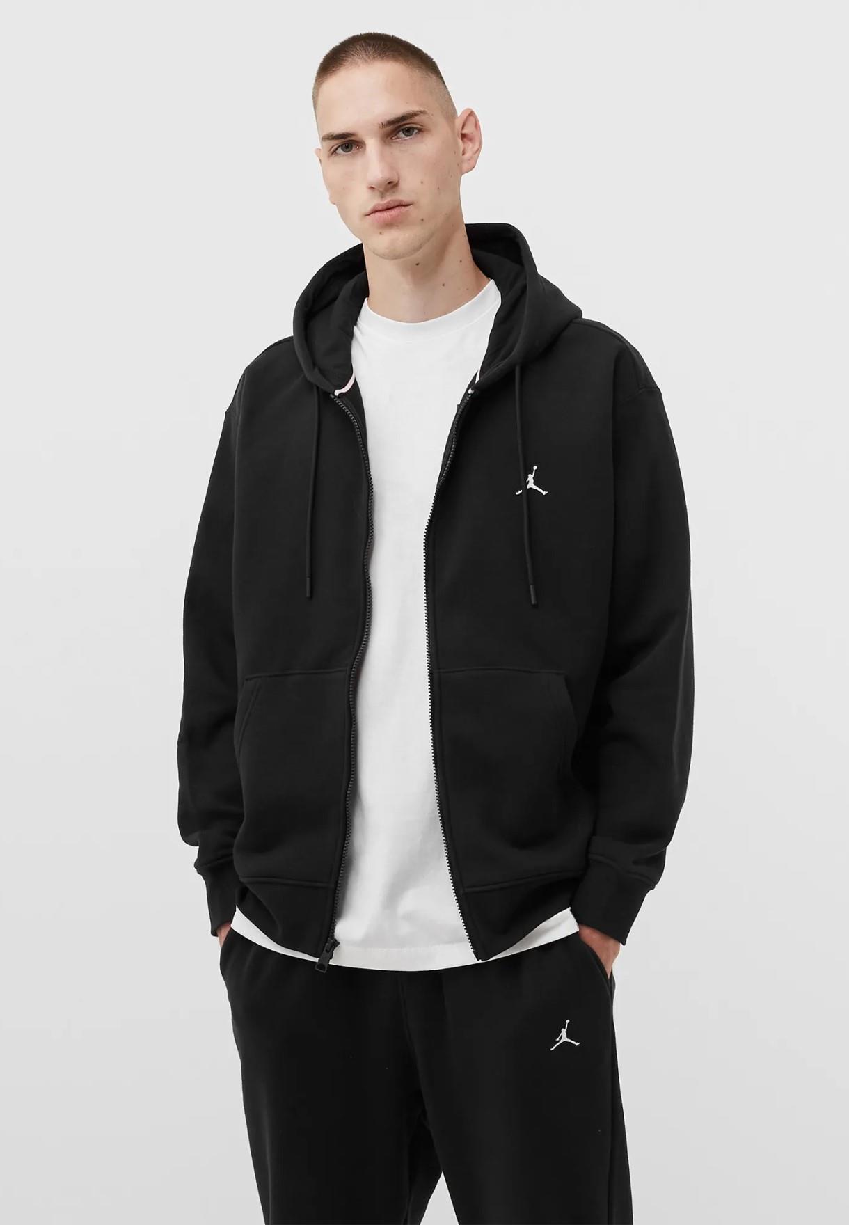 Nike Jordan Fleece Full Zip Hoodie In Zwart