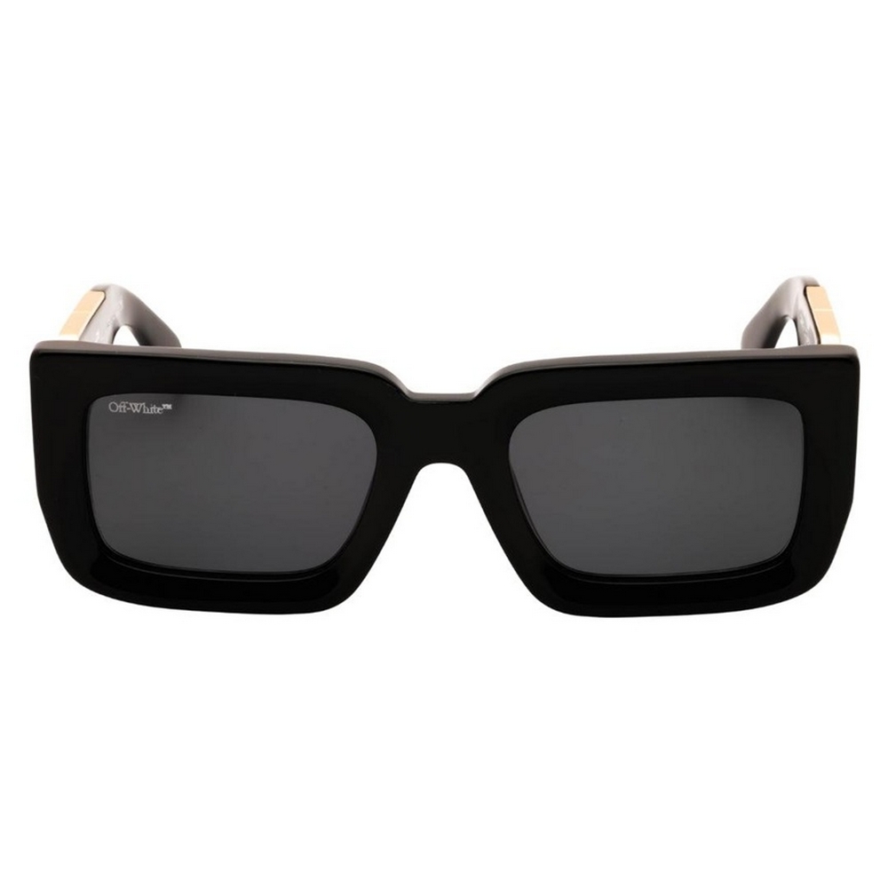Off White Boston zonnebril voor volwassenen (Zwart/Goud/Donkergrijs)