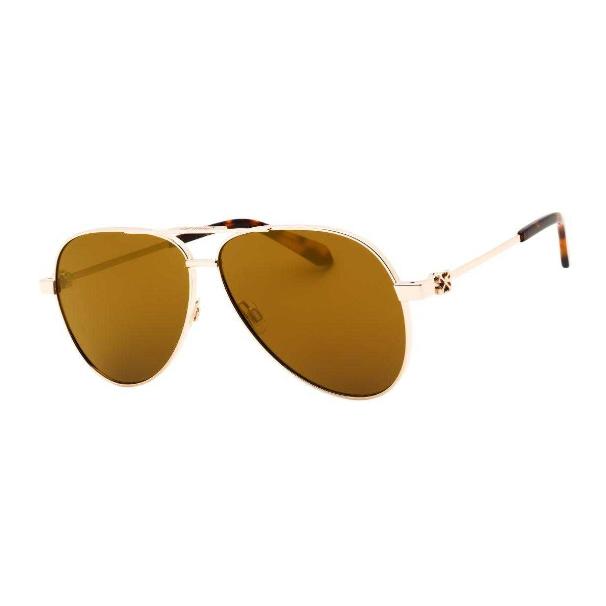 Off White Unisex volwassen zonnebril Ruston L gespiegeld (Goud)