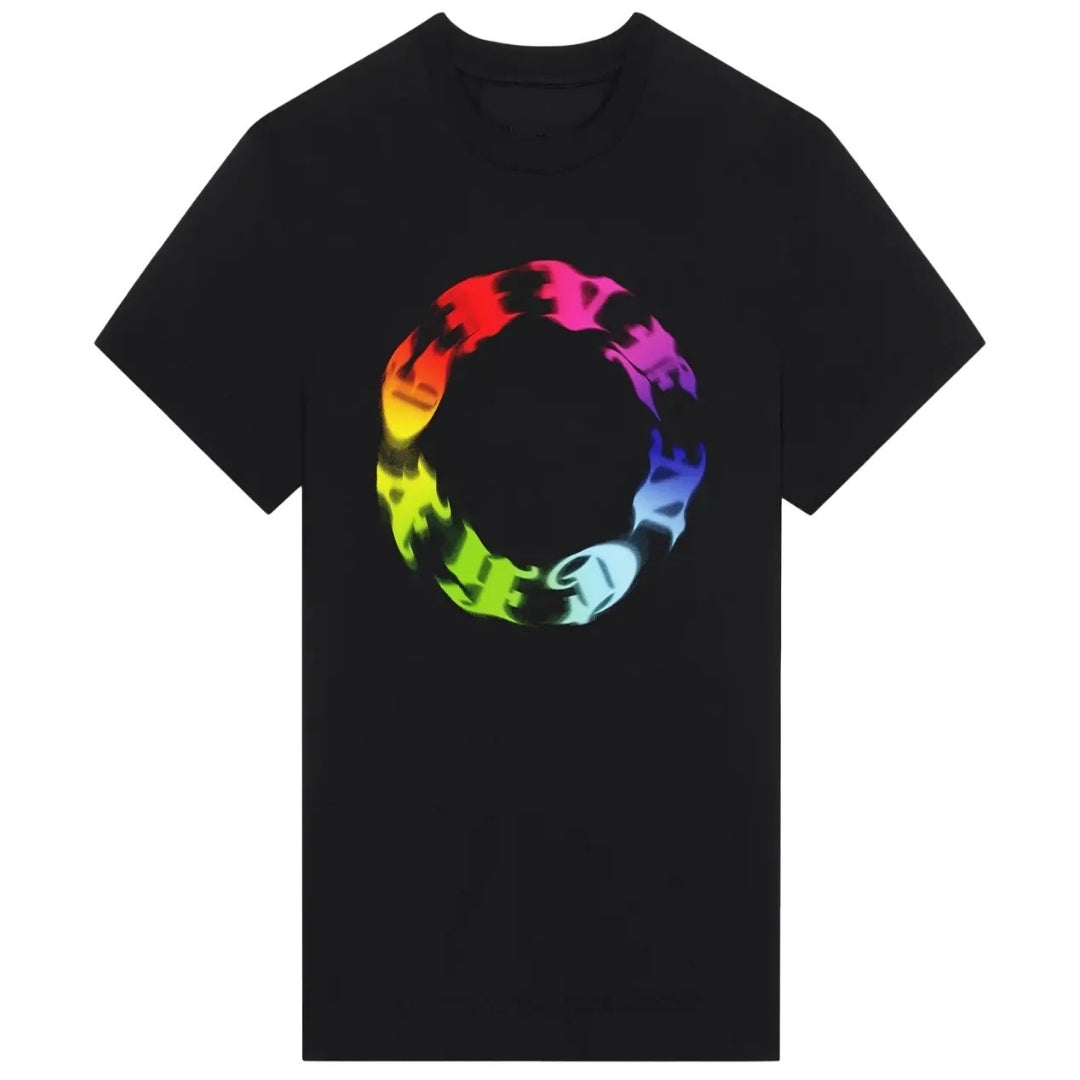 Oversized zwart T-shirt met cirkellogo van Givenchy