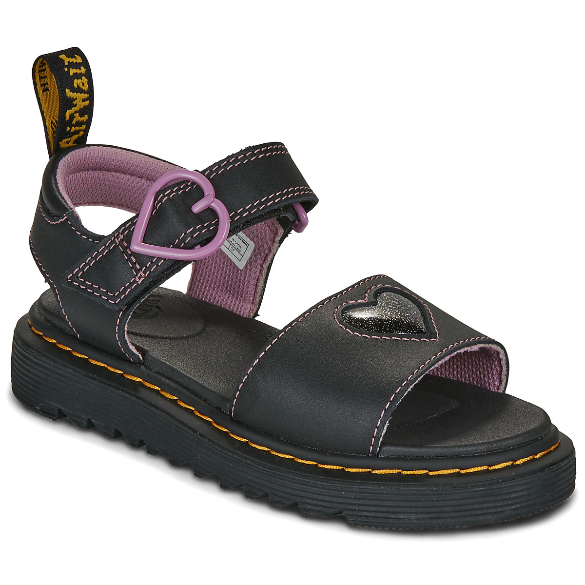Platte sandalen Dr. Martens Marlowe Hearts II J Black Lucido