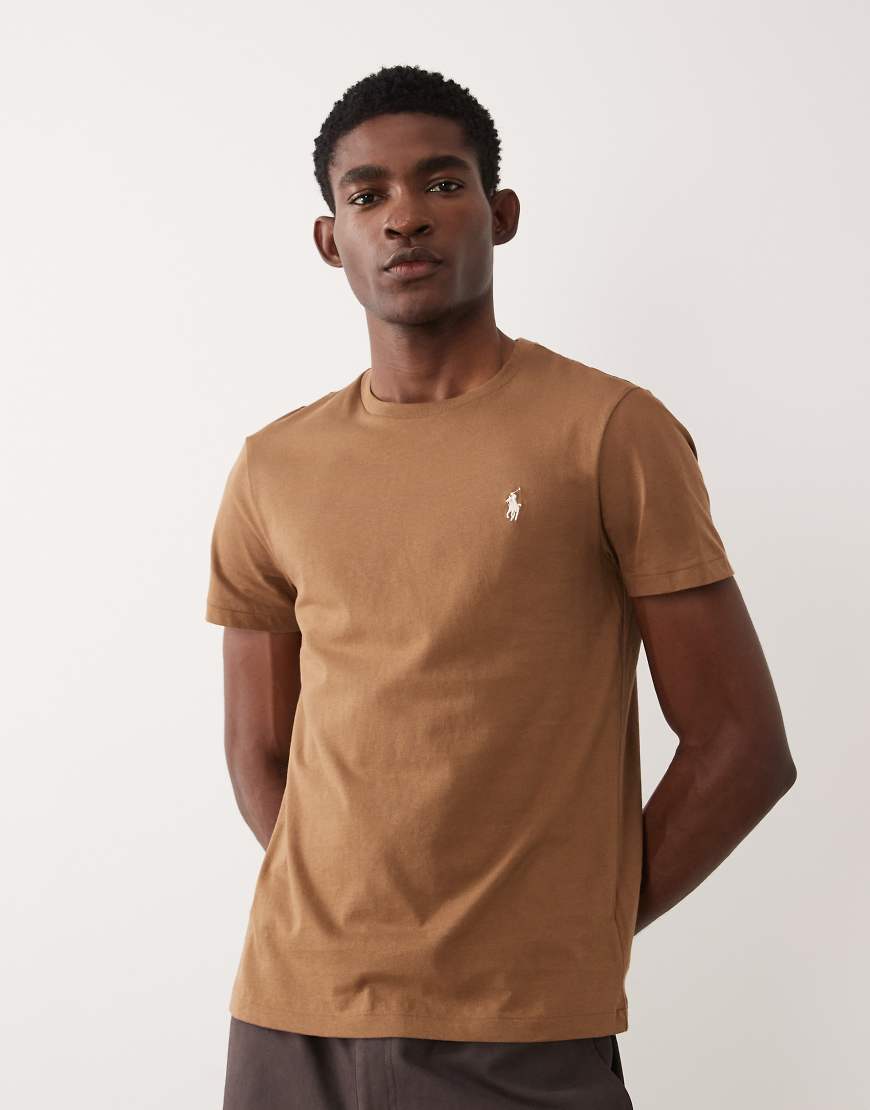 Polo Ralph Lauren - T-Shirt in Braun mit Markenlogo-Brown