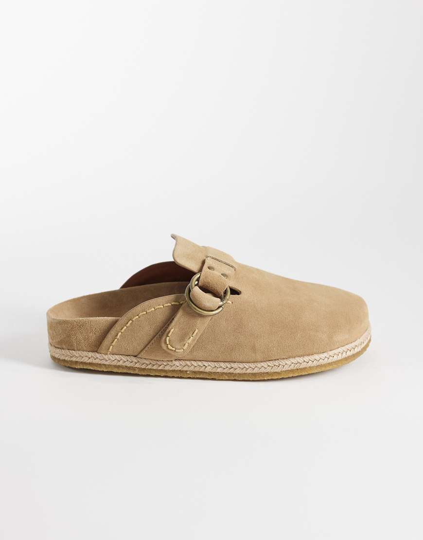 Polo Ralph Lauren - Turbach - Clog-Sandalen aus Wildleder in Beige-Neutral