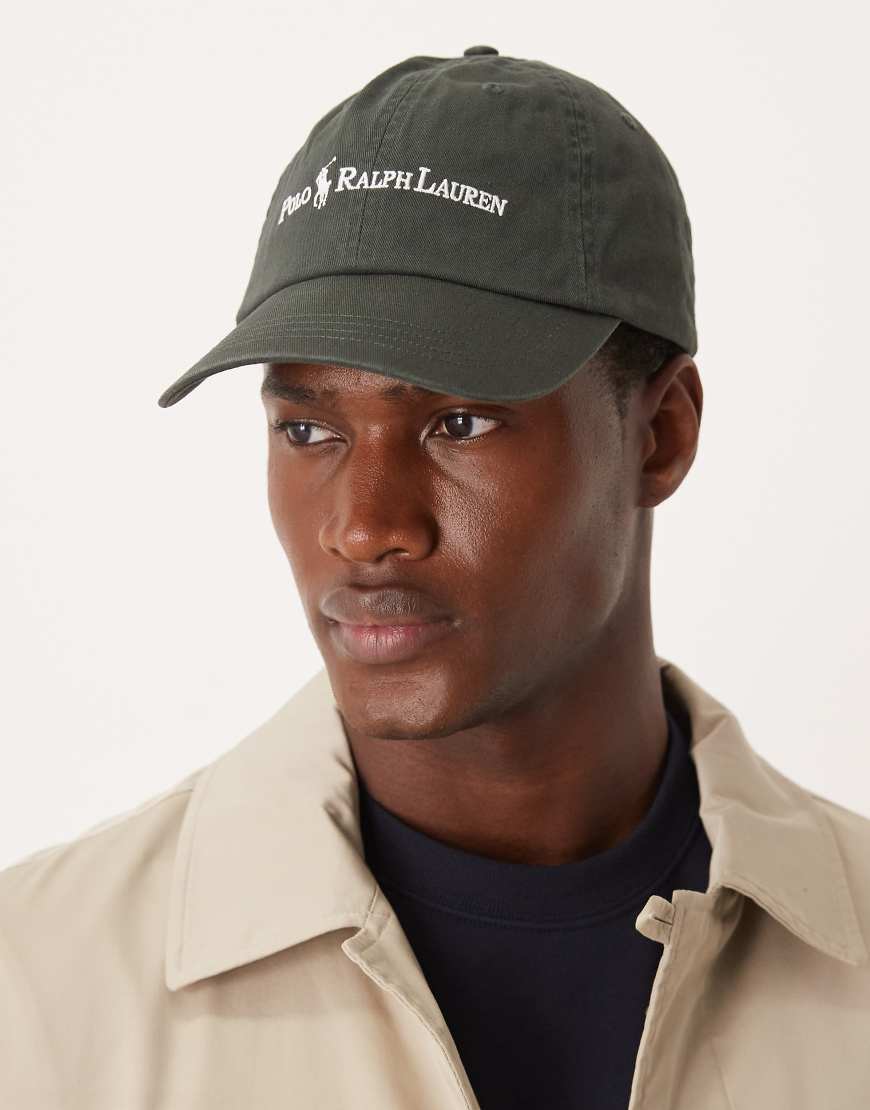 Polo Ralph Lauren - Twill-Baseballkappe in Anthrazit mit Markenlogo-Schriftzug-Grau