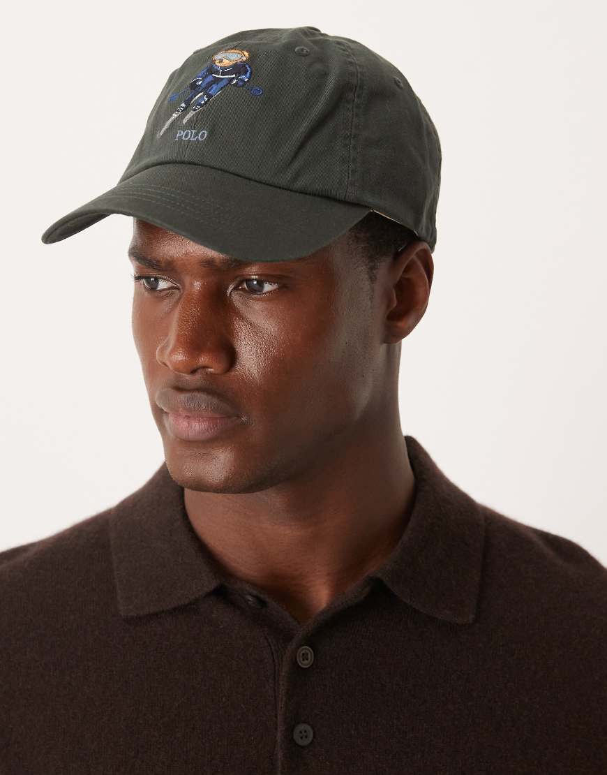 Polo Ralph Lauren - Twill-Baseballkappe in Anthrazit mit Ski-Bear-Logo-Grau