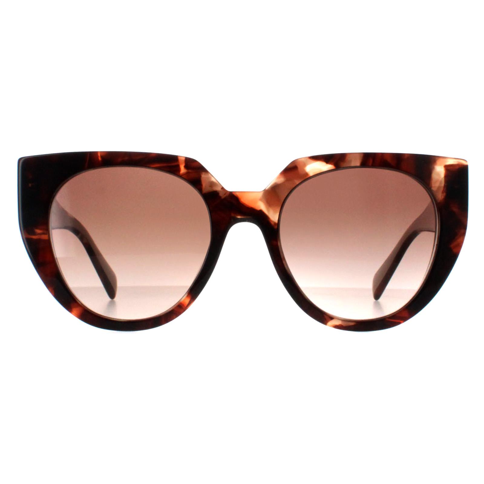 Prada PR14WS 01R0A6 caramel tortoise en poederbruin gradiÃ"nt zonnebril