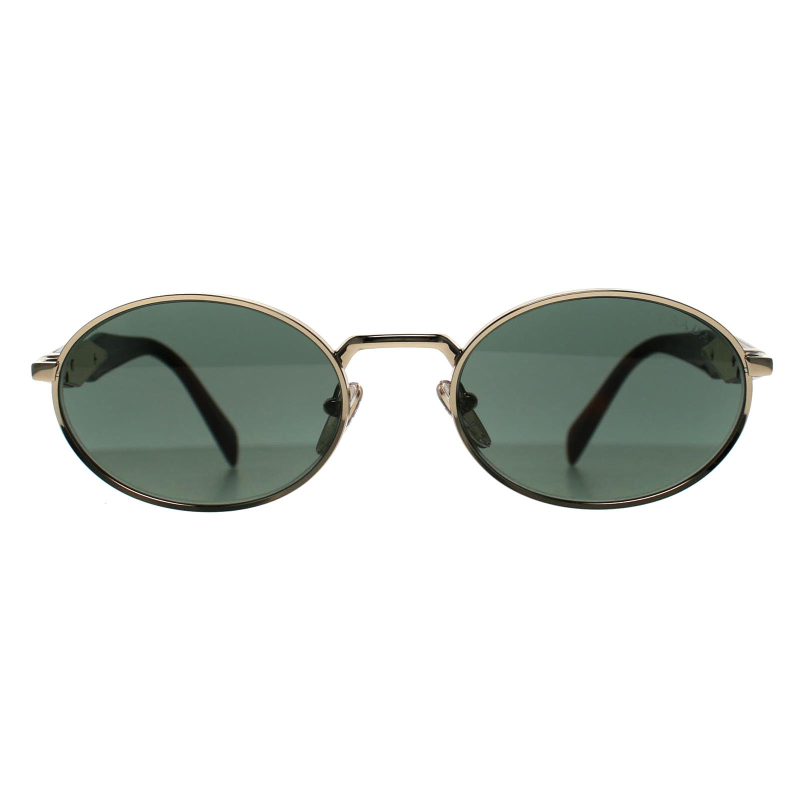 Prada PR65ZS ZVN70L lichtgouden donkergroene zonnebril
