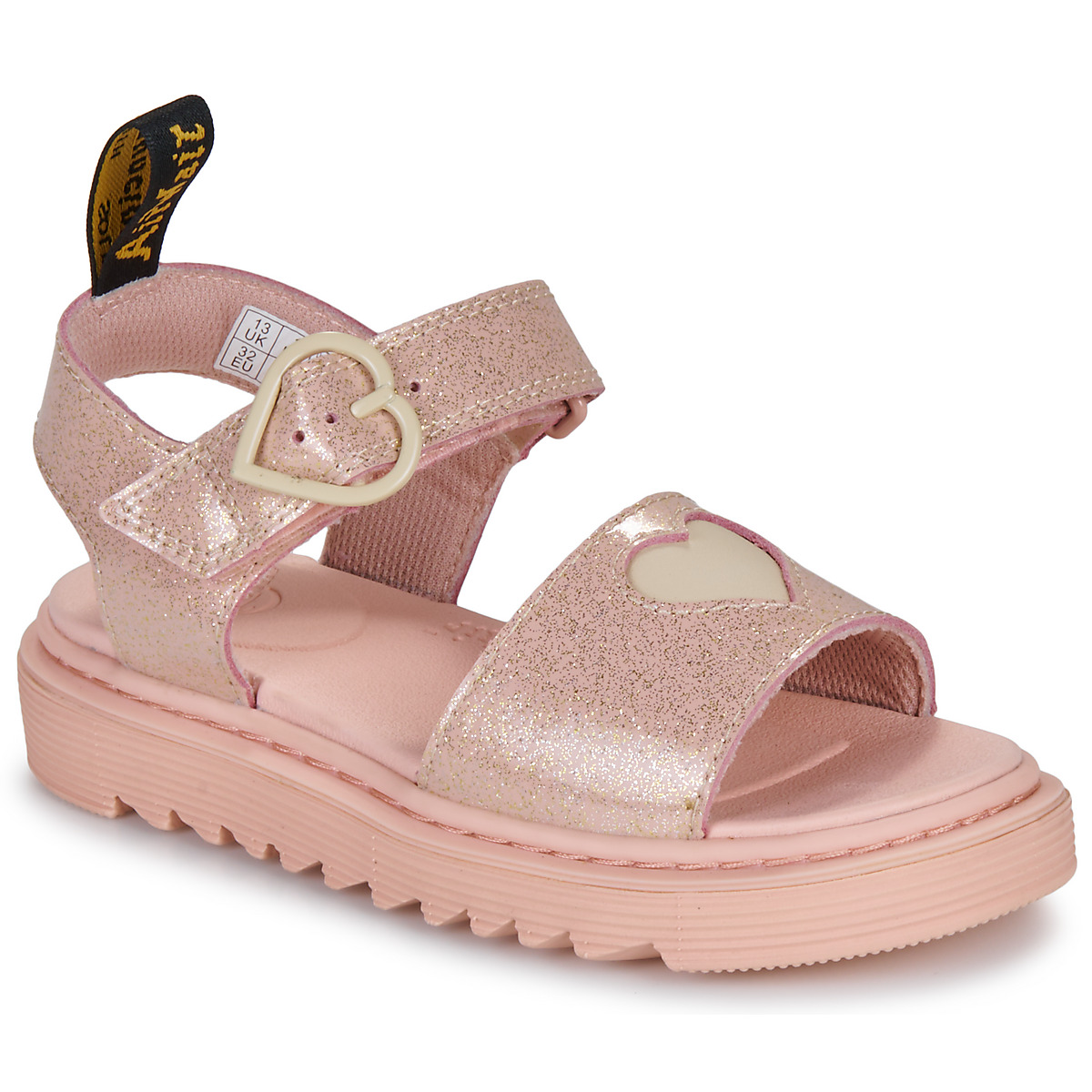 Sandalen met sleehak Dr. Martens Marlowe Hearts J Powder Pink+Cloud Cream