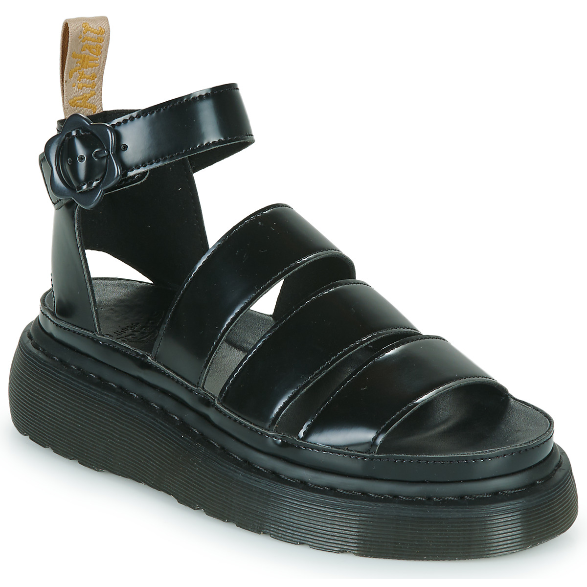 Sandalen met sleehak Dr. Martens VEGAN CLARISSA BLACK OXFORD