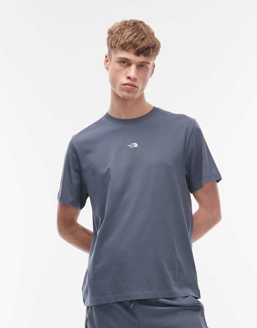 The North Face - Essential - T-Shirt in Grau mit mittigem Logo