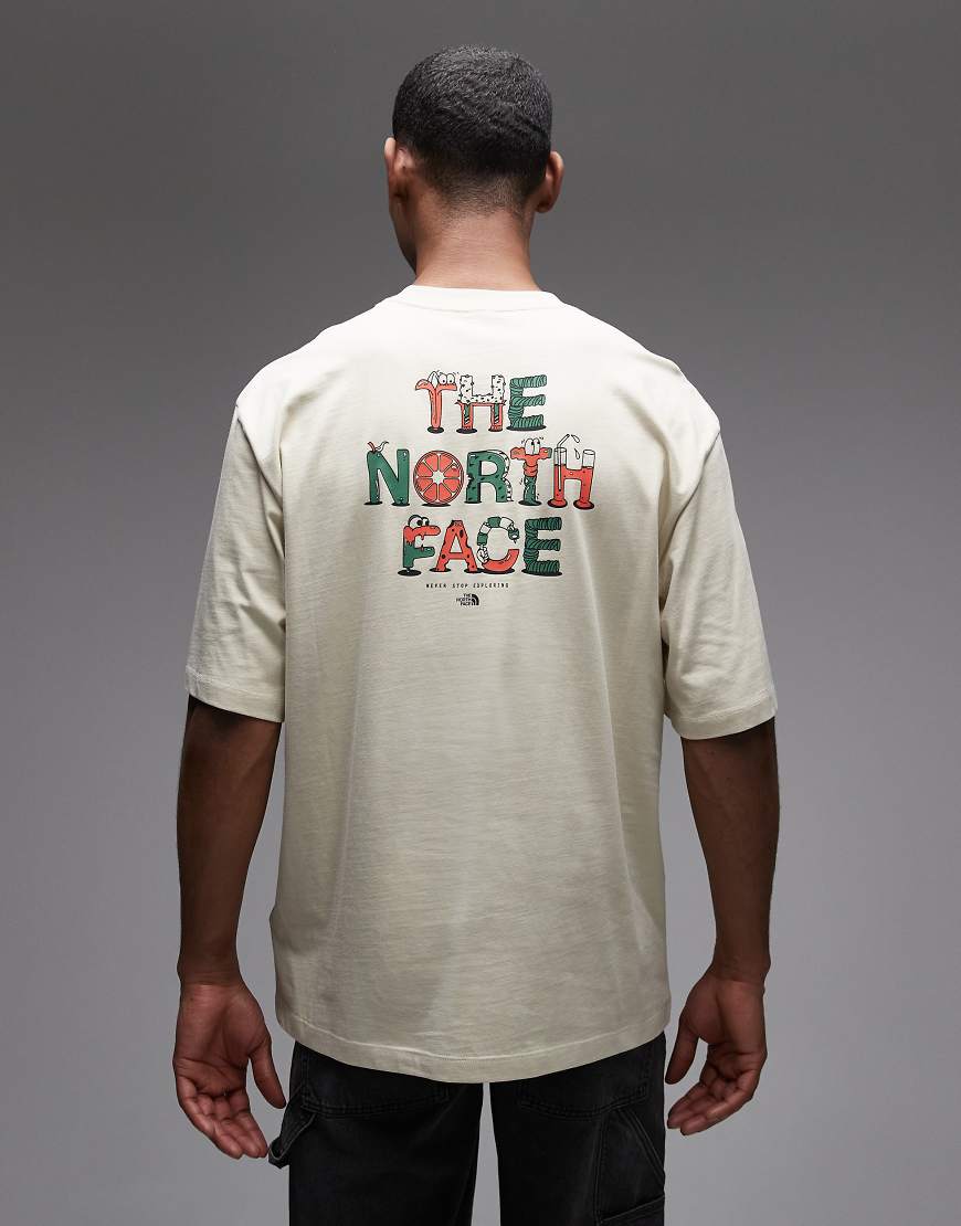 The North Face - Food Fun - T-Shirt in Beige mit Rückenprint-Weiß