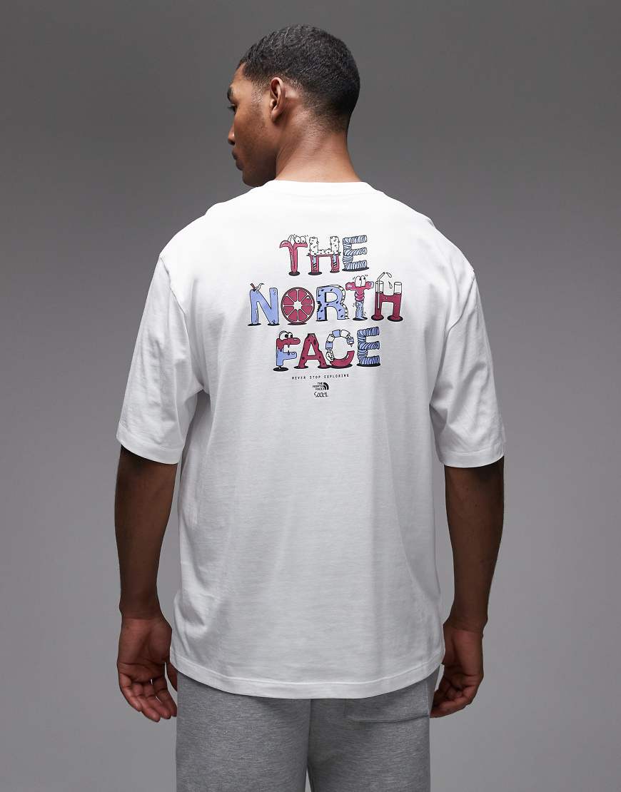 The North Face - Food Fun - T-Shirt in Weiß mit Rückenprint