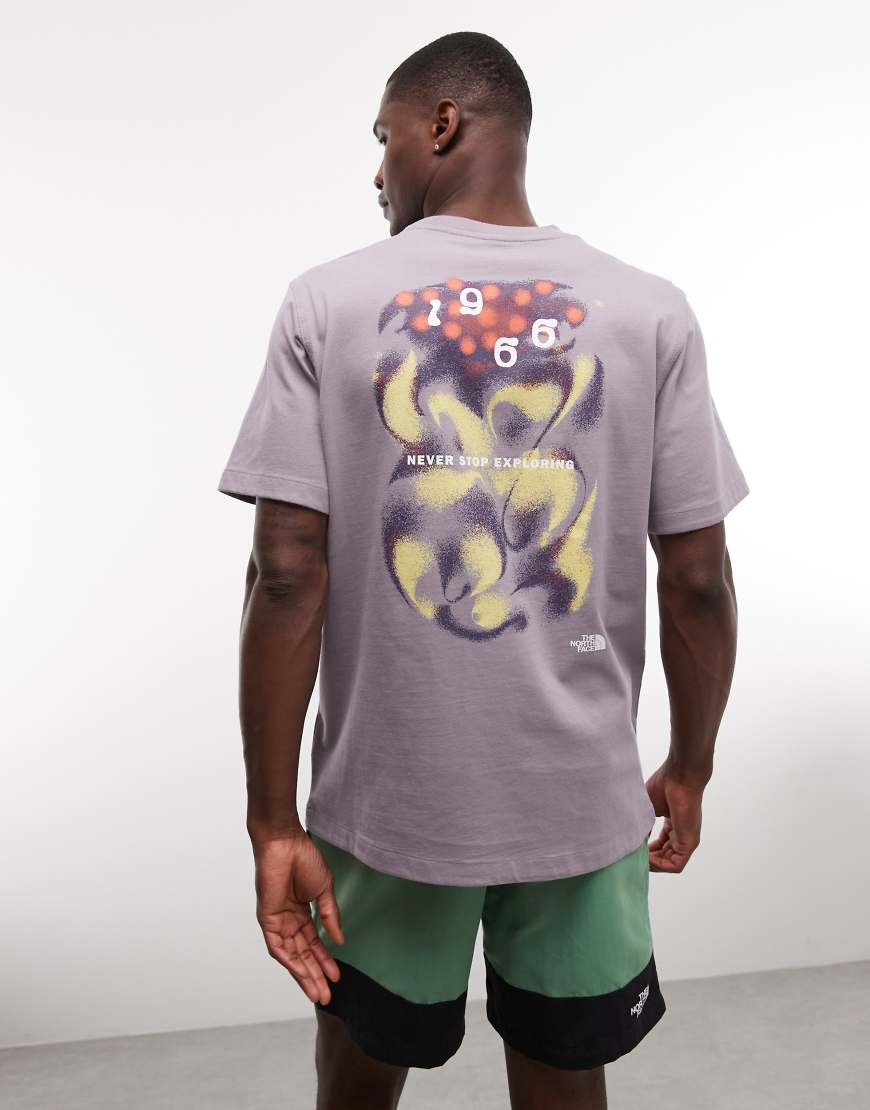 The North Face - Motion - Relaxed-Fit-T-Shirt in Grau mit "1966"-Rückenprint