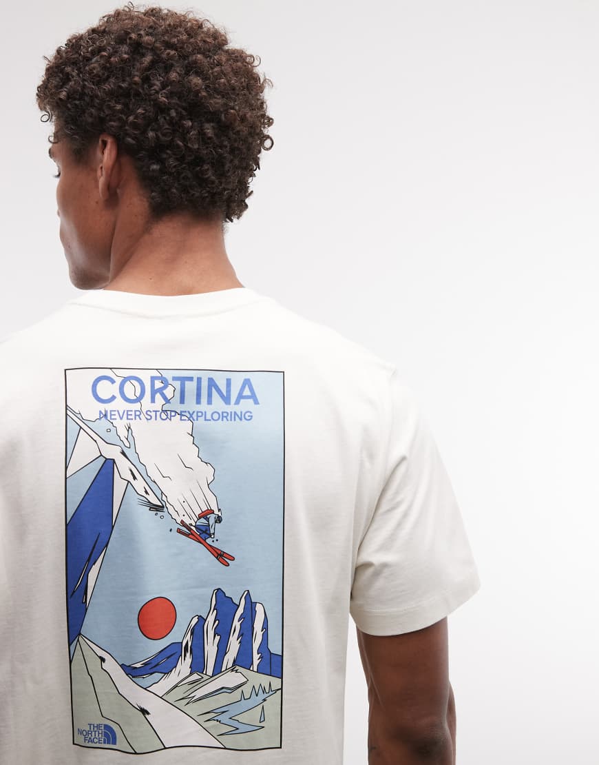 The North Face - Mountain Celebration - T-Shirt in Wollweiß mit Rückenprint