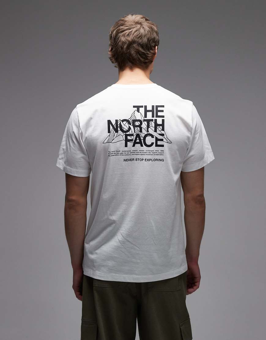 The North Face - Mountain Sketch - T-Shirt in Weiß mit Rückenprint
