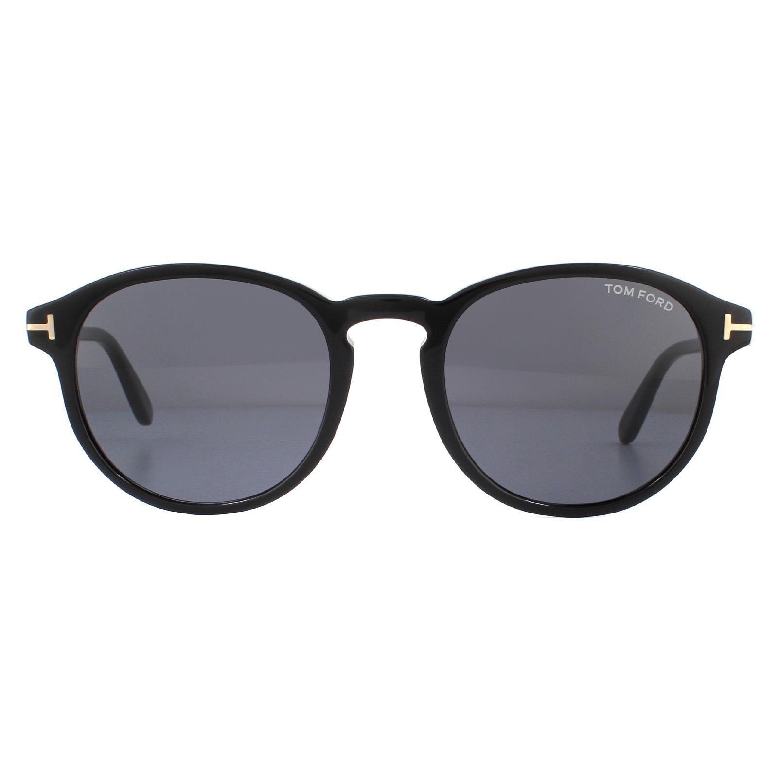Tom Ford Zonnebril Dante FT0834 01A Glanzend Zwart Grijs Smoke