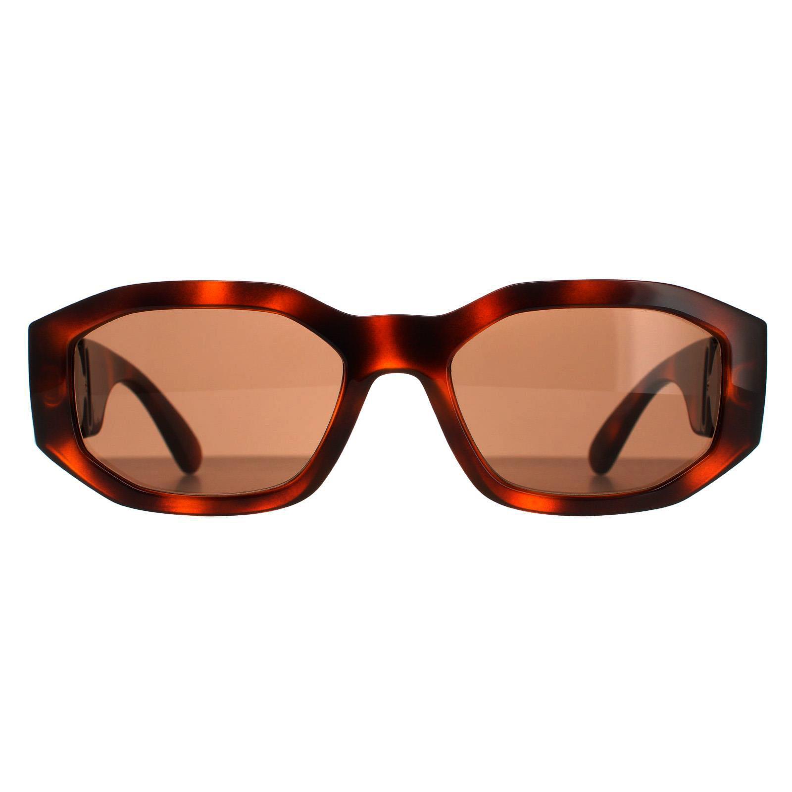 Versace rechthoek unisex havana donkerbruine VE4361 zonnebril