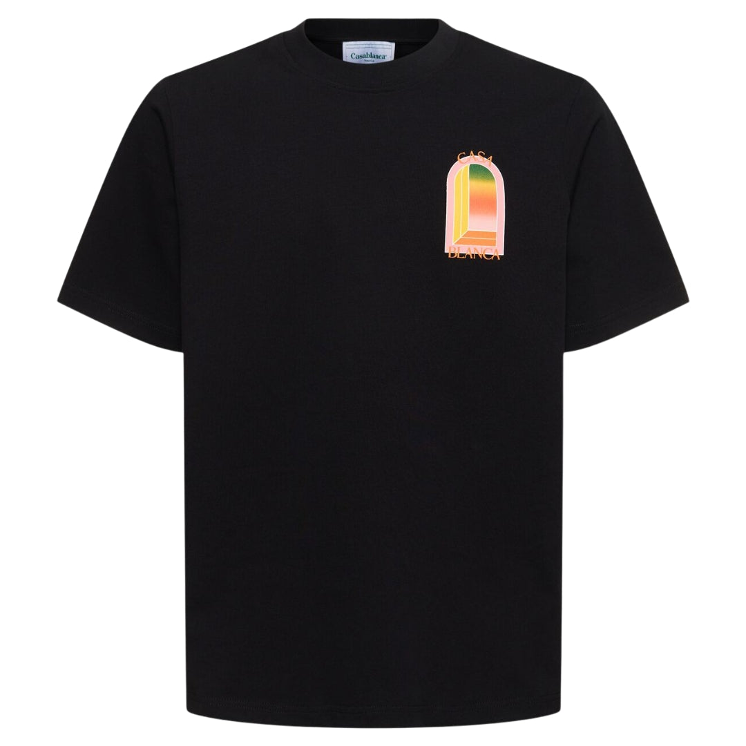 Casablanca Gradient Arch Design Zwart T-shirt