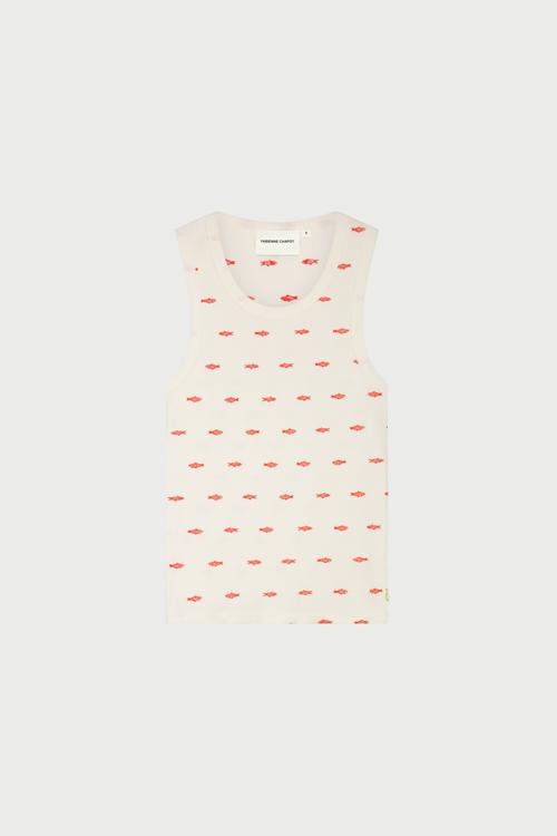 Fabienne Chapot Top | Cosy White/Tangerine Tango