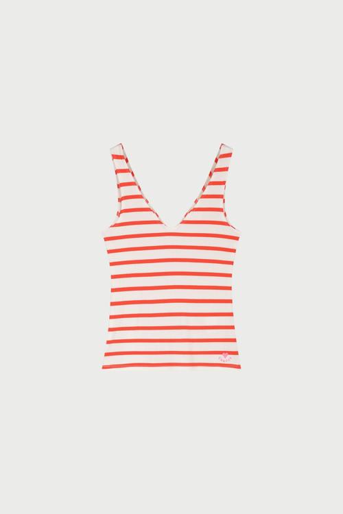 Fabienne Chapot Top Lena | White/Tangerine