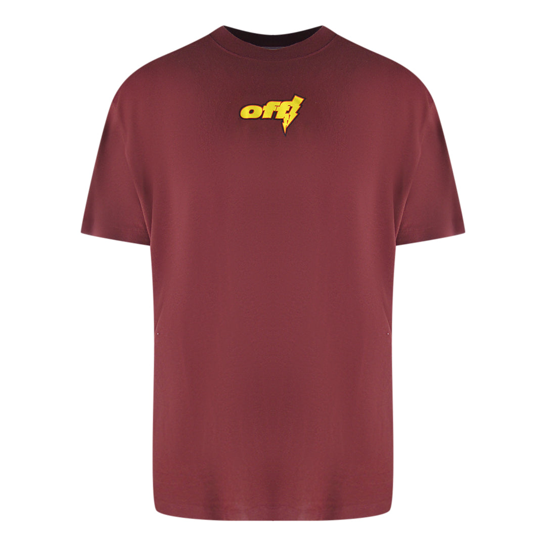 Gebroken wit Thunder stabiel oversized bordeaux T-shirt