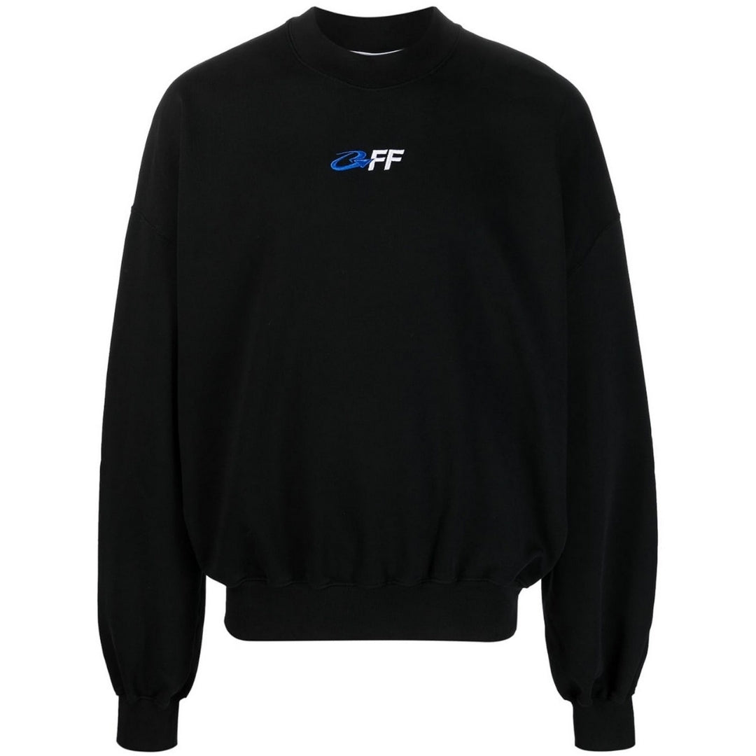 Gebroken wit exact tegenovergestelde boxy fit zwart sweatshirt
