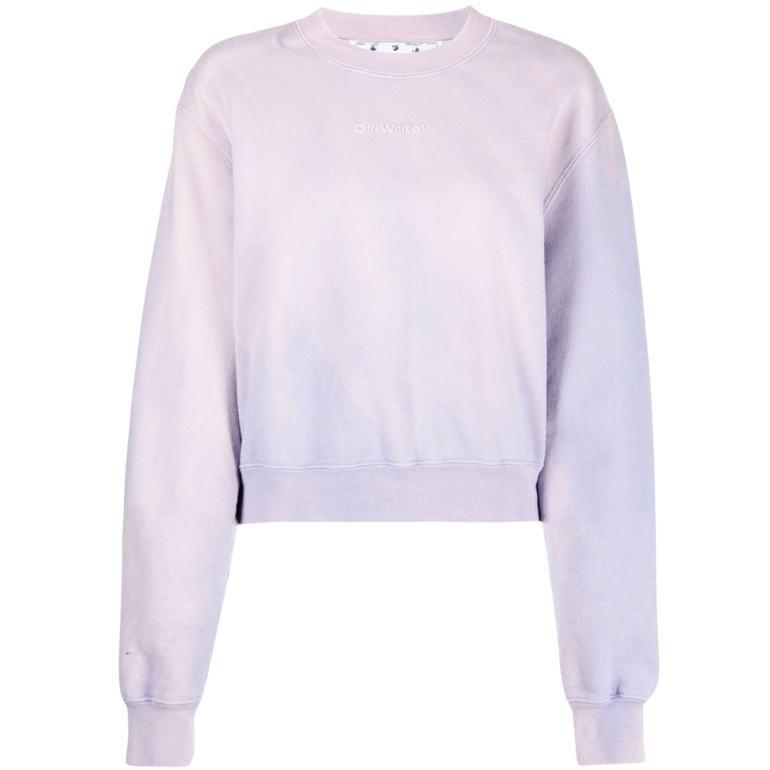 Gebroken wit paars wassweatshirt
