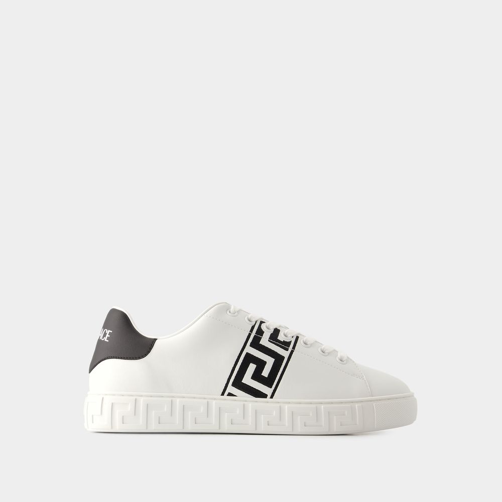 Greca Sneakers - Versace - Leer - Wit