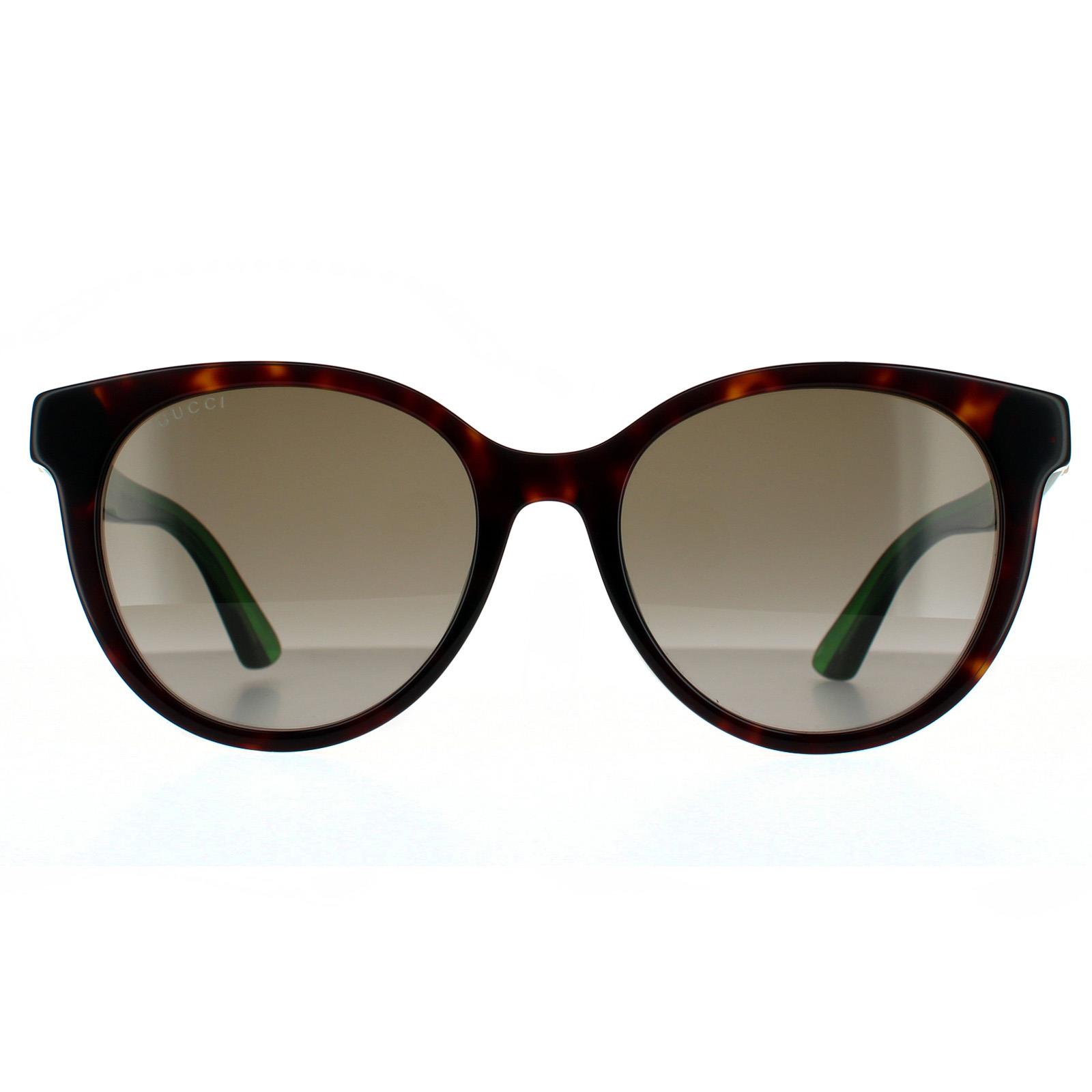 Gucci zonnebril GG0702SKN 003 Havana met groene en roodbruine gradiënt