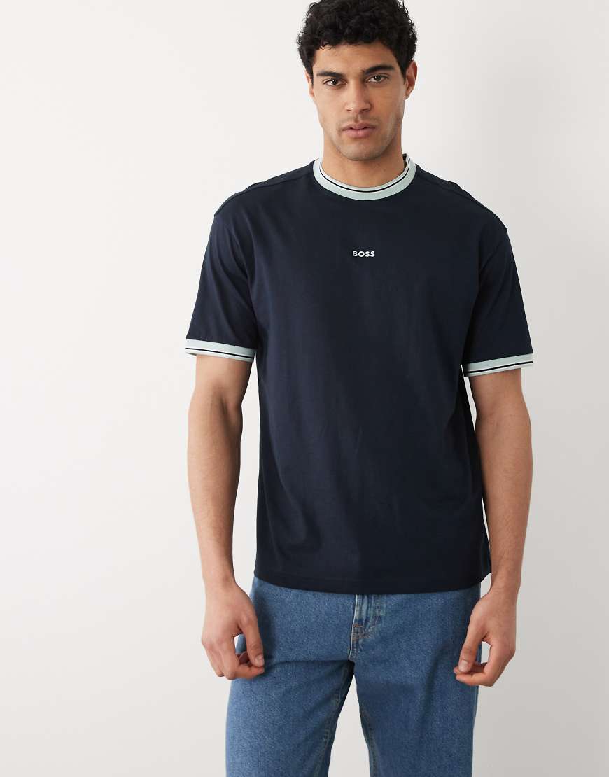 HUGO BOSS - Relaxed-Fit-T-Shirt aus Jersey in Dunkelblau