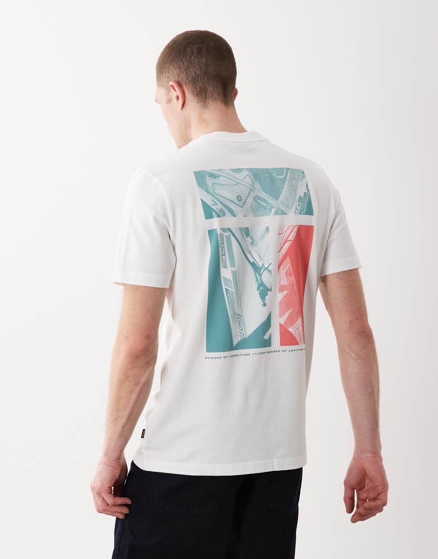 Hugo Boss - Kurzärmliges Regular-Fit- in Weiß mit Grafik