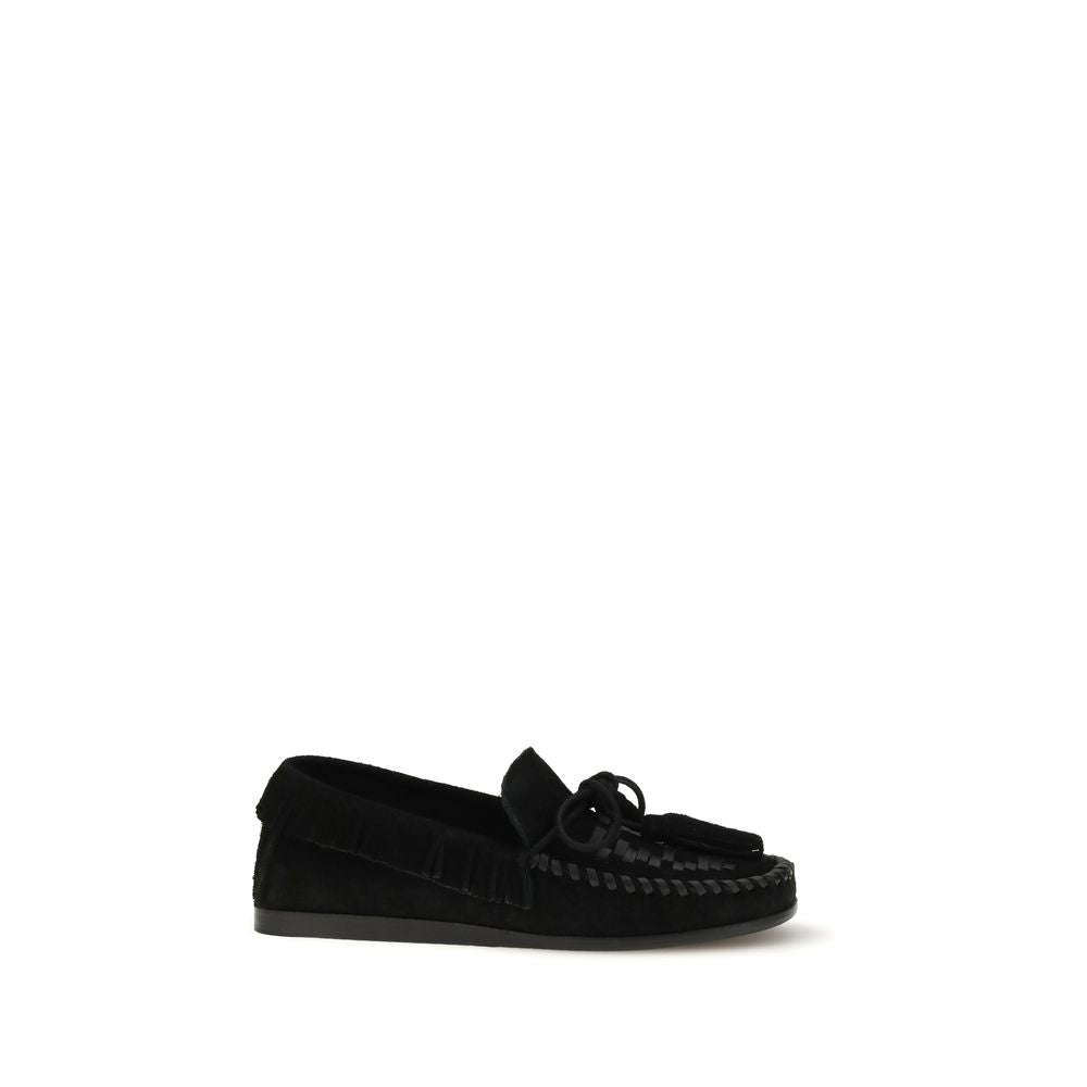 Isabel Marant Zwarte Kalfsleren Bos Taurus Instaploafers