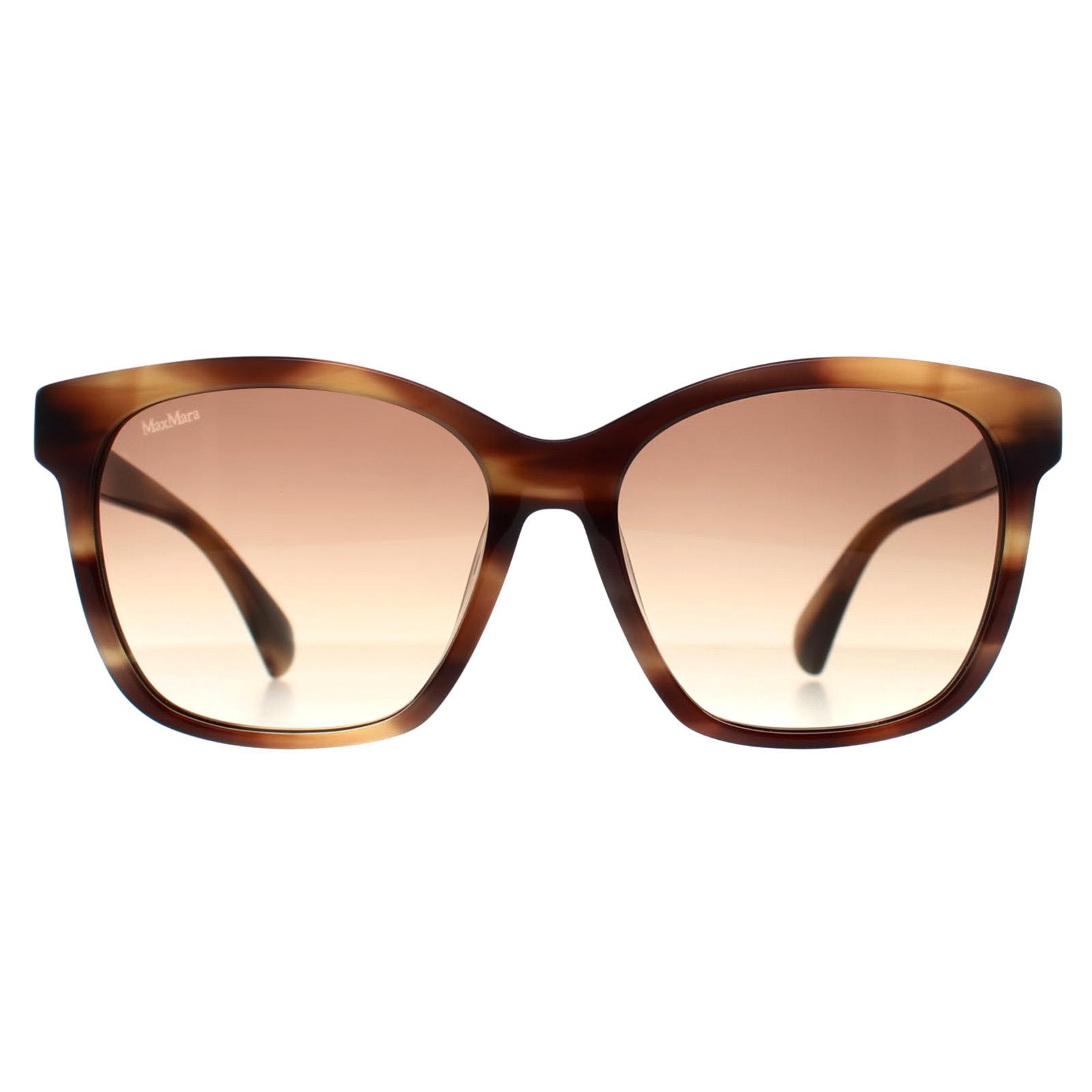 Max Mara Vierkant Dames Glimmend Donkerbruin Bruin Kleurverloop MM0042 Logo9