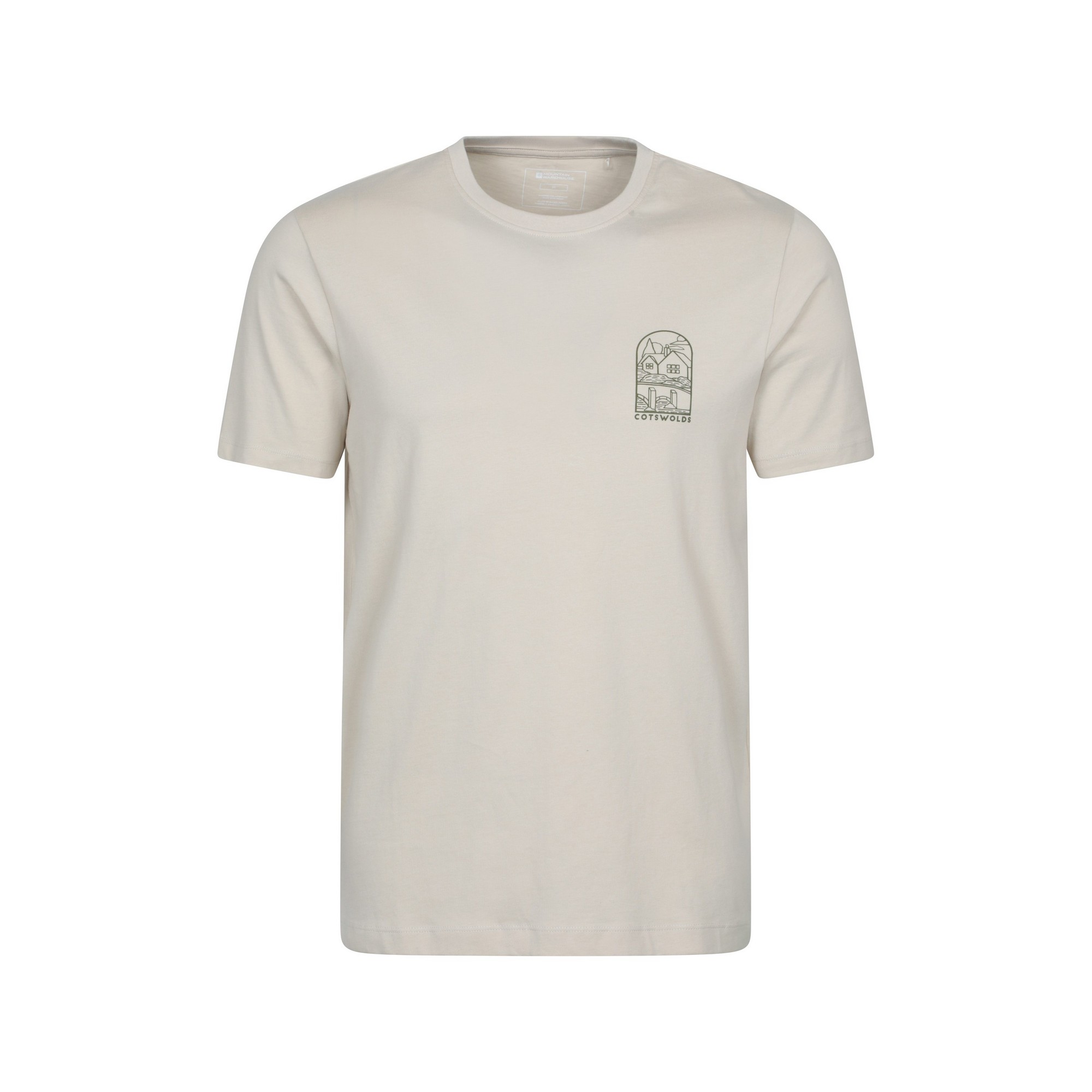 Mountain Warehouse Heren Cotswold Korte Mouwen T-Shirt (Off White)